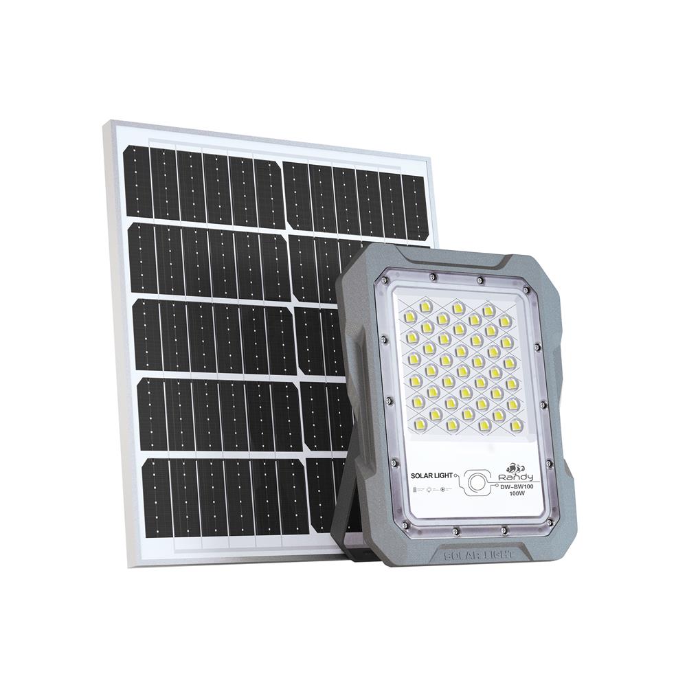 สปอตไลท์ SOLAR RANDY DW-BW 100 วัตต์ COOL WHITE สีเทา
