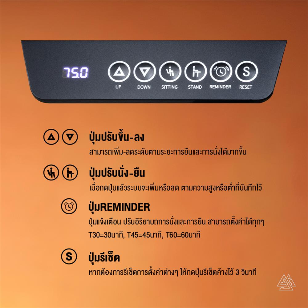 โต๊ะปรับระดับไฟฟ้า EGA GD11 160 ซม. สีดำ