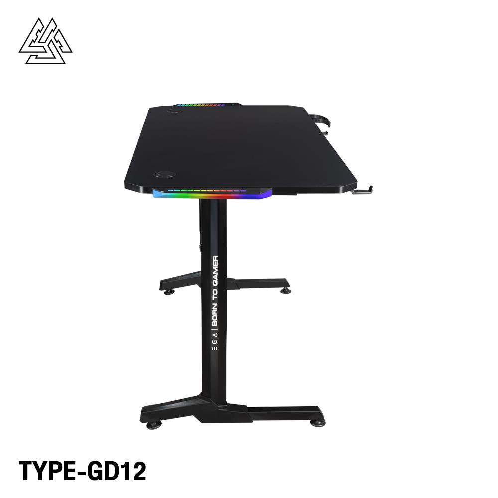 โต๊ะเกมมิ่ง EGA GD12 120 ซม. สีดำ