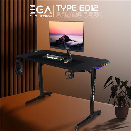 โต๊ะเกมมิ่ง EGA GD12 120 ซม. สีดำ_3