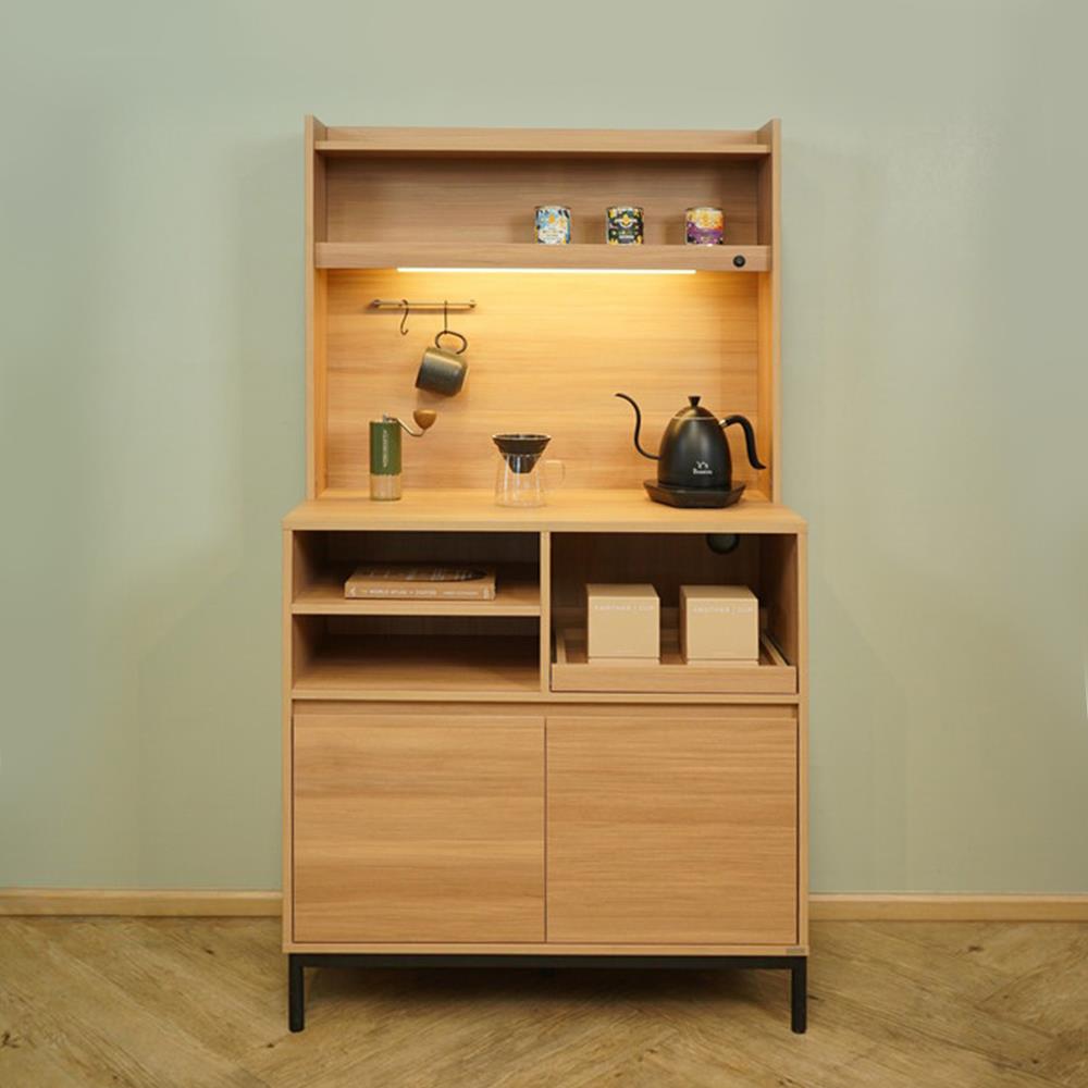 ตู้โชว์ HARV SIDAMO 90 ซม. สีไม้