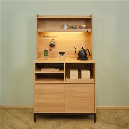 ตู้โชว์ HARV SIDAMO 90 ซม. สีไม้_3