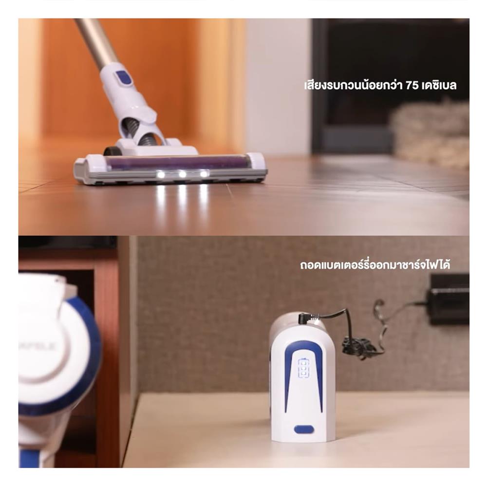 เครื่องดูดฝุ่นแบบด้าม HAFELE 495.19.407 สีขาว/น้ำเงิน