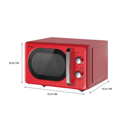 ไมโครเวฟ SHARP R-220EF 20 ลิตร สีแดง_6