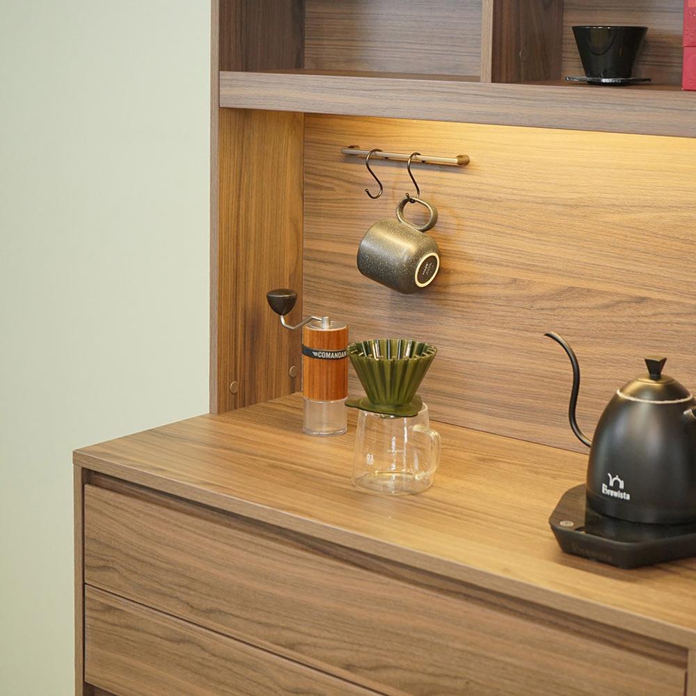 ตู้โชว์ HARV SIDAMO 90 ซม. สีไม้เข้มธรรมชาติ