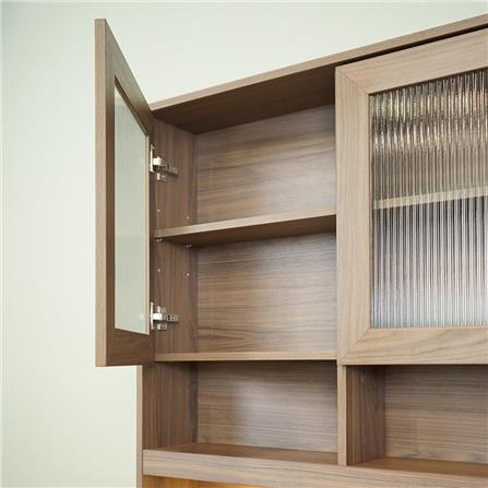 ตู้โชว์ HARV SIDAMO 90 ซม. สีไม้เข้มธรรมชาติ_4