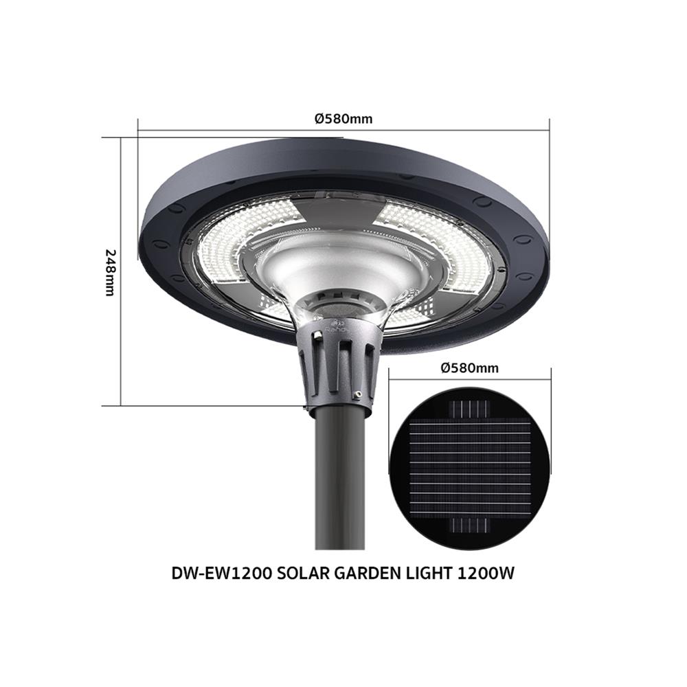 ไฟสนาม SOLAR RANDY DW-EW 1,200 วัตต์ RGB สีดำ