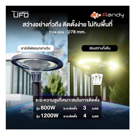 ไฟสนาม SOLAR RANDY DW-EW 1,200 วัตต์ RGB สีดำ_13