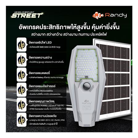 ไฟถนน SOLAR RANDY DW-XJ-904 400 วัตต์ DAYLIGHT สีเทา_8