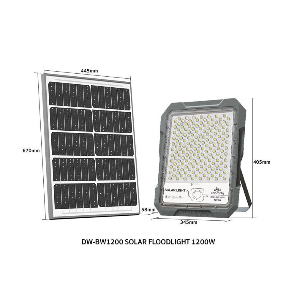 สปอตไลท์ SOLAR RANDY DW-BW 1,200 วัตต์ COOL WHITE สีเทา