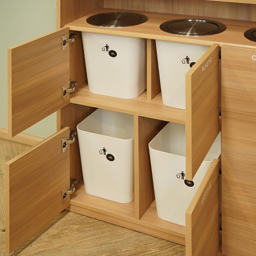 ตู้แยกขยะ 5 ช่อง HARV ZERO WASTE 90 ซม. สีครีม