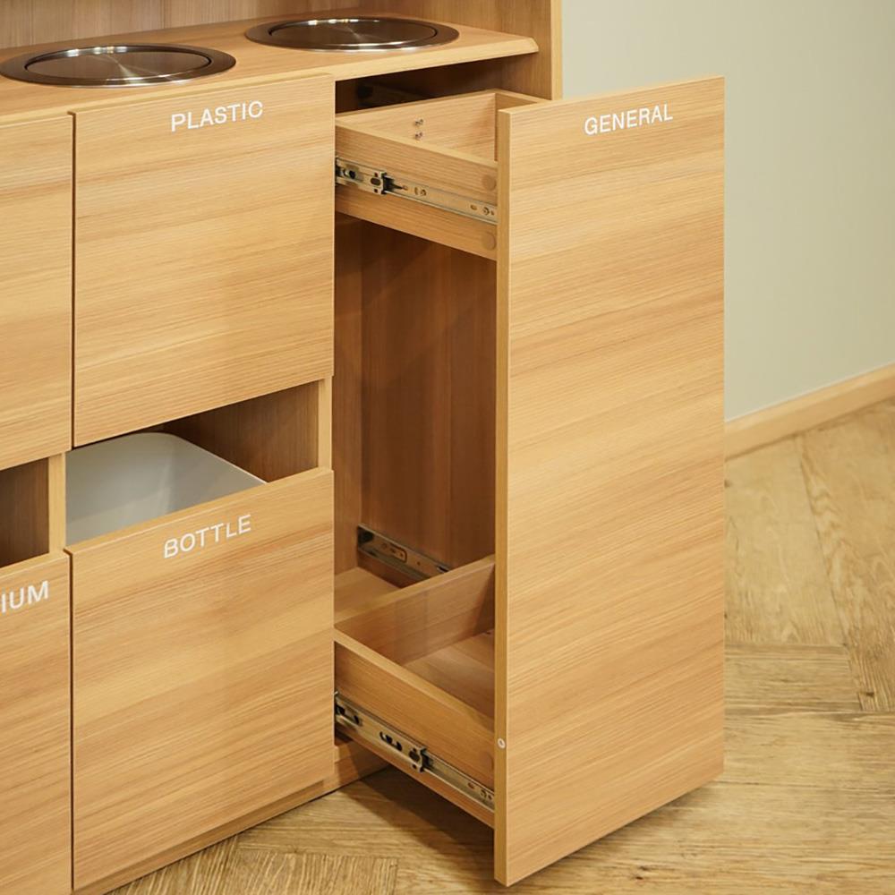 ตู้แยกขยะ 5 ช่อง HARV ZERO WASTE 90 ซม. สีครีม