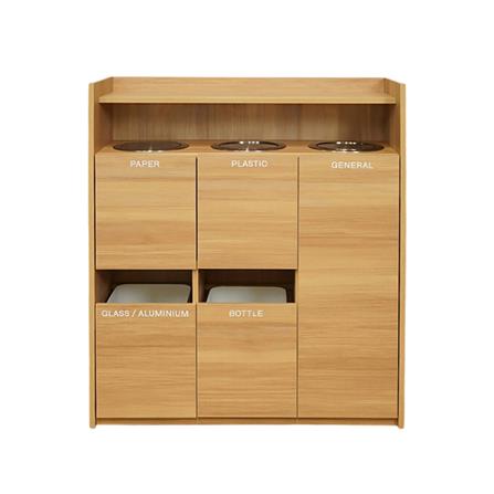 ตู้แยกขยะ 5 ช่อง HARV ZERO WASTE 90 ซม. สีครีม_0
