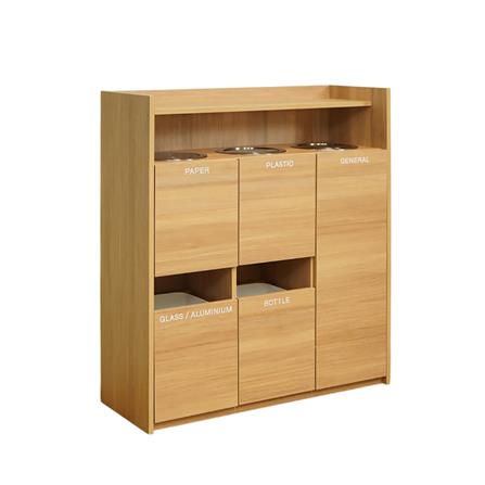 ตู้แยกขยะ 5 ช่อง HARV ZERO WASTE 90 ซม. สีครีม_1