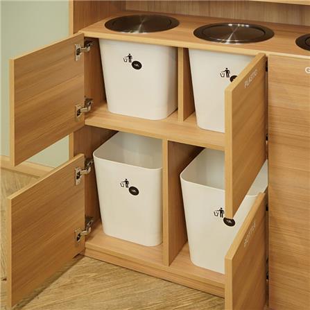 ตู้แยกขยะ 5 ช่อง HARV ZERO WASTE 90 ซม. สีครีม_5