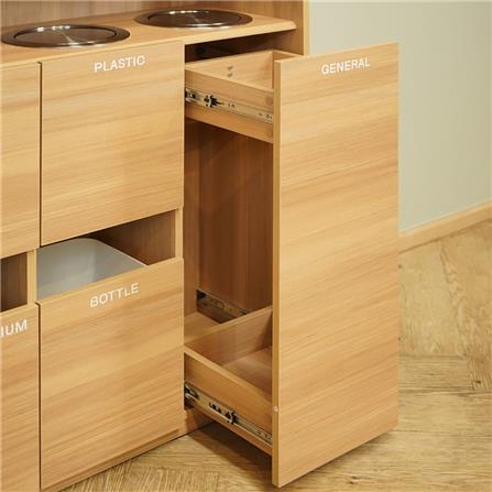 ตู้แยกขยะ 5 ช่อง HARV ZERO WASTE 90 ซม. สีครีม_8