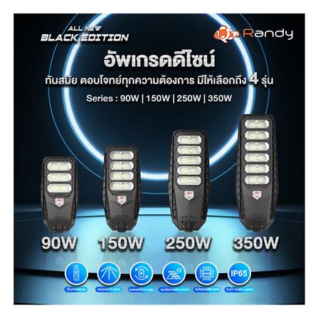 ไฟถนน SOLAR RANDY DW-LH9250 250 วัตต์ DAYLIGHT สีดำ_12