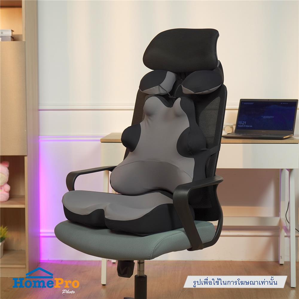 เบาะรองหลัง HOME LIVING STYLE FROST-H 16x16.5 นิ้ว สีดำ/เทา