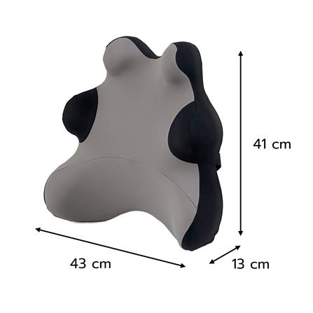 เบาะรองหลัง HOME LIVING STYLE FROST-H 16x16.5 นิ้ว สีดำ/เทา_12