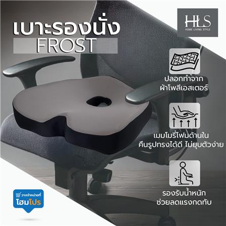 เบาะรองนั่ง HOME LIVING STYLE FROST-H 17.5x15.7 นิ้ว สีดำ/เทา_10