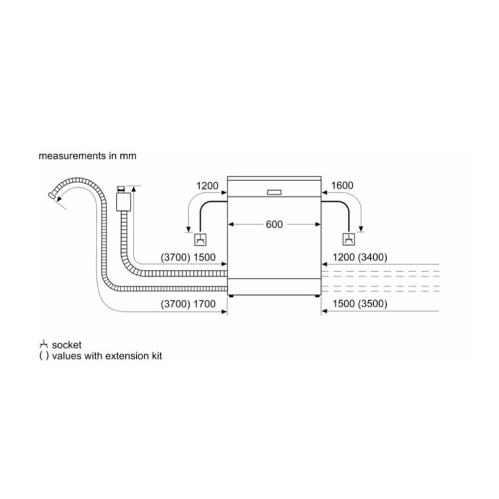 เครื่องล้างจานฝัง BOSCH SMI4EVS08E