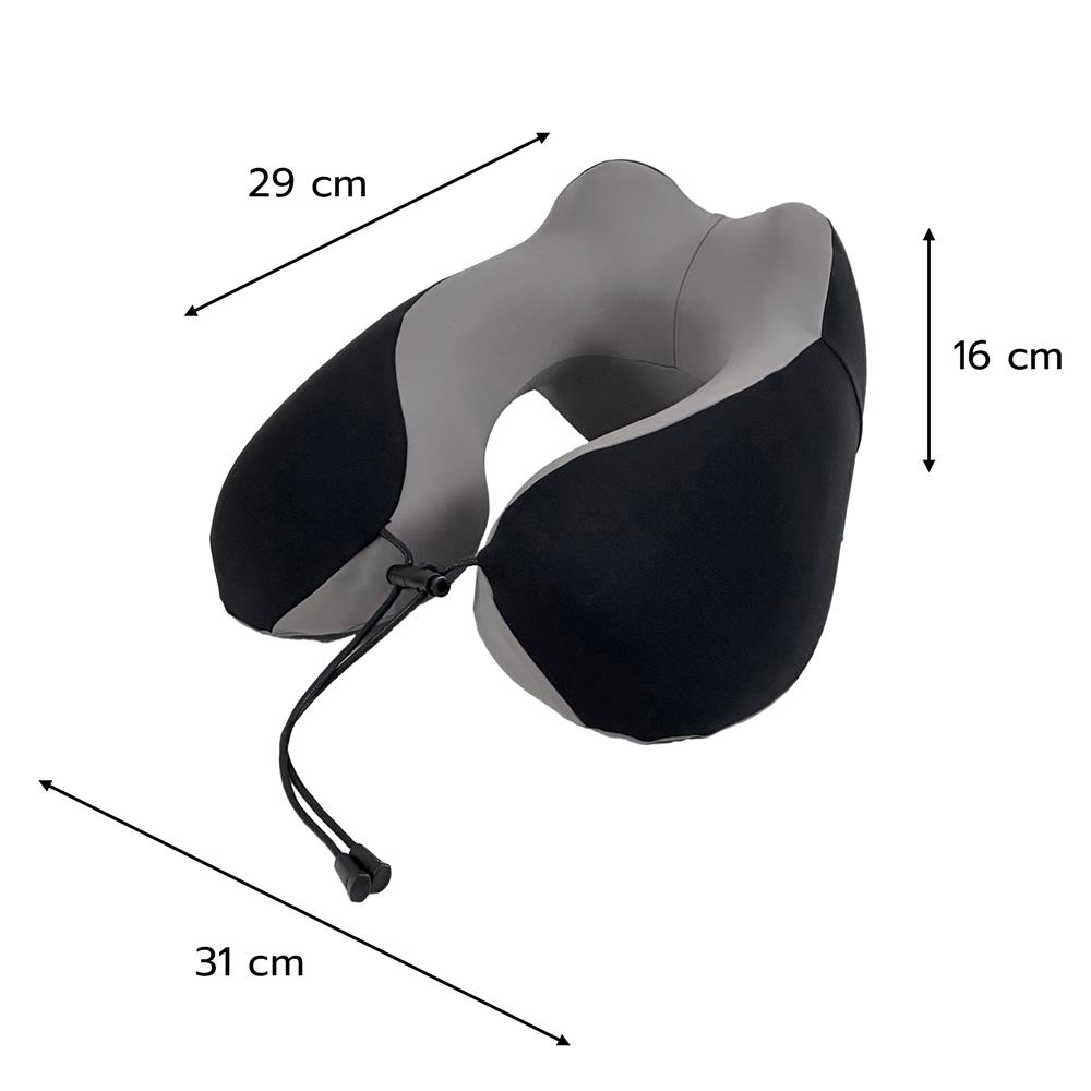 หมอนรองคอ HOME LIVING STYLE FROST-H 11x12 นิ้ว สีดำ/เทา