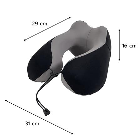 หมอนรองคอ HOME LIVING STYLE FROST-H 11x12 นิ้ว สีดำ/เทา_9