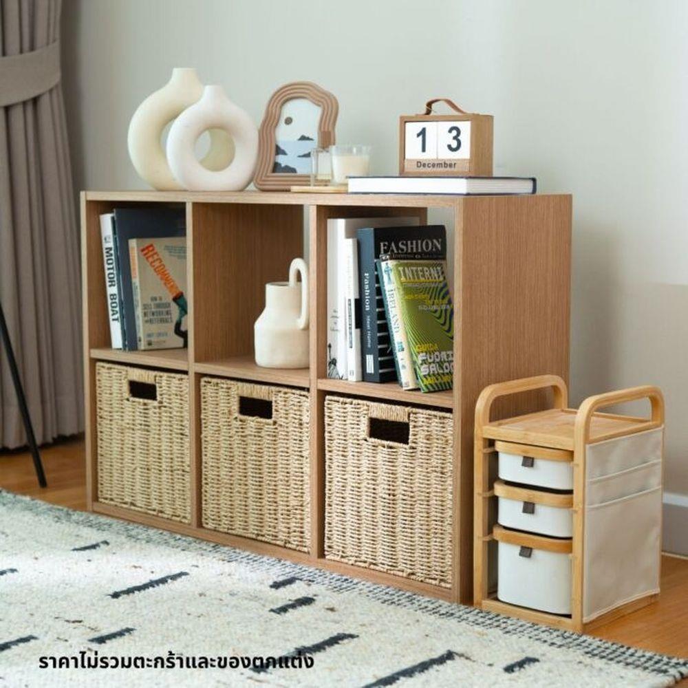 ชั้นวางของโล่ง 6 ช่อง KONCEP TOMO19238912 94 ซม. สีแคชชูโอ๊ค