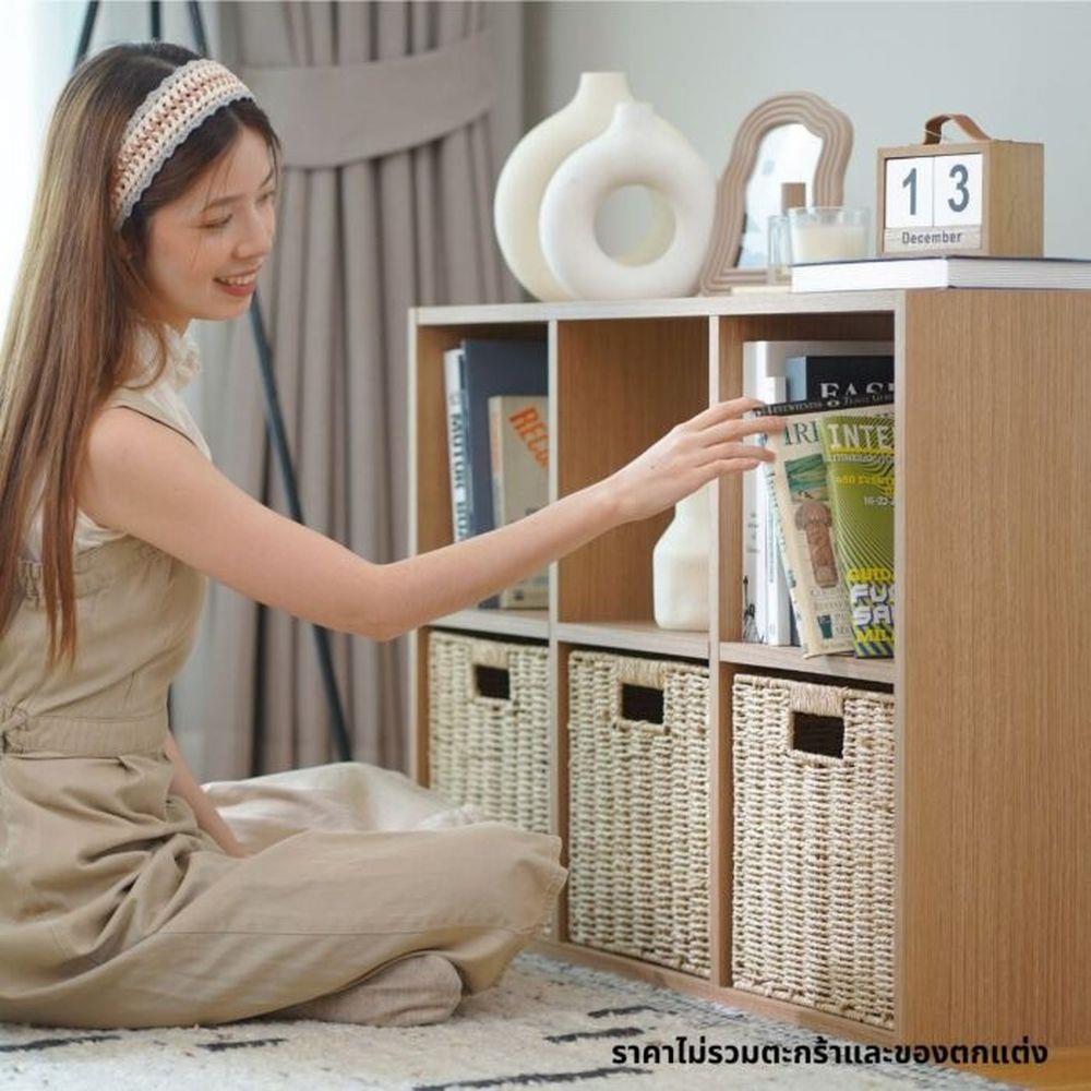 ชั้นวางของโล่ง 6 ช่อง KONCEP TOMO19238912 94 ซม. สีแคชชูโอ๊ค