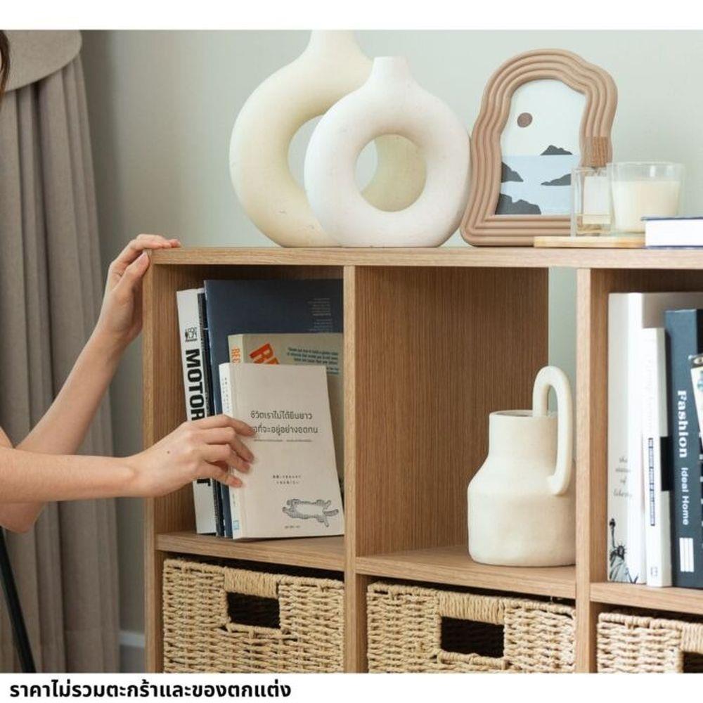 ชั้นวางของโล่ง 6 ช่อง KONCEP TOMO19238912 94 ซม. สีแคชชูโอ๊ค