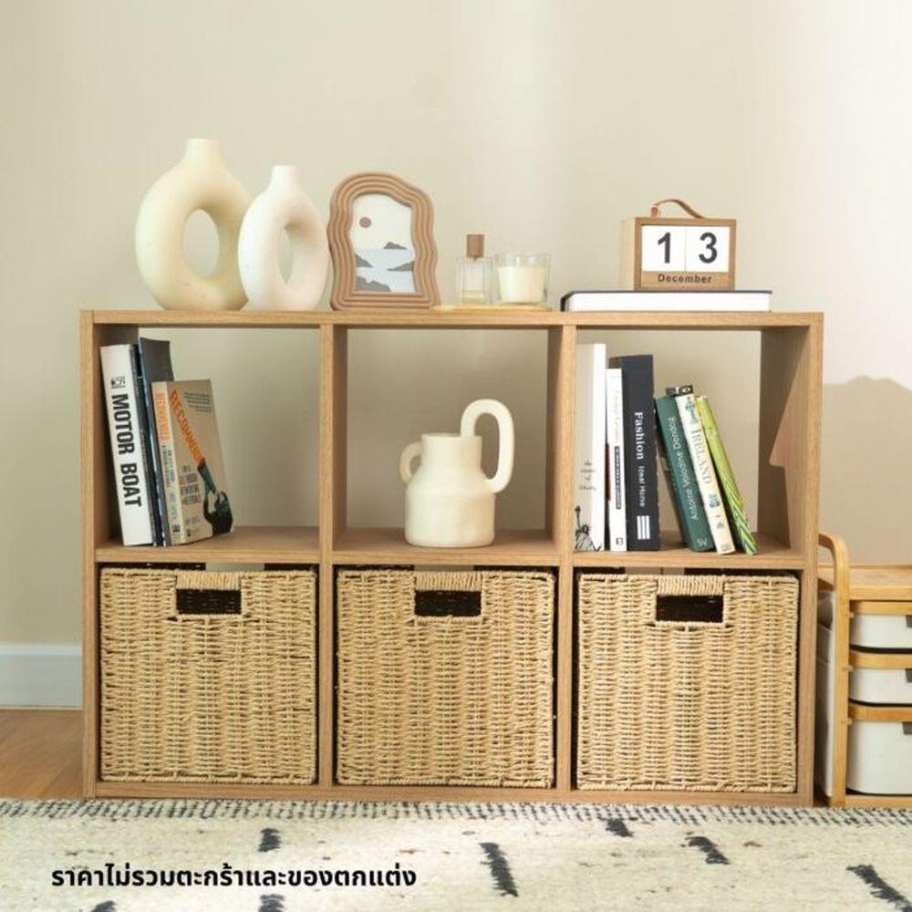 ชั้นวางของโล่ง 6 ช่อง KONCEP TOMO19238912 94 ซม. สีแคชชูโอ๊ค