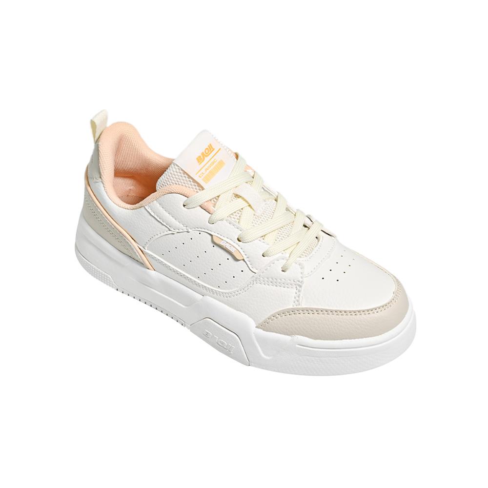 รองเท้าผ้าใบผู้หญิง BAOJI BJW1130 เบอร์ 41 สีครีม/ส้ม