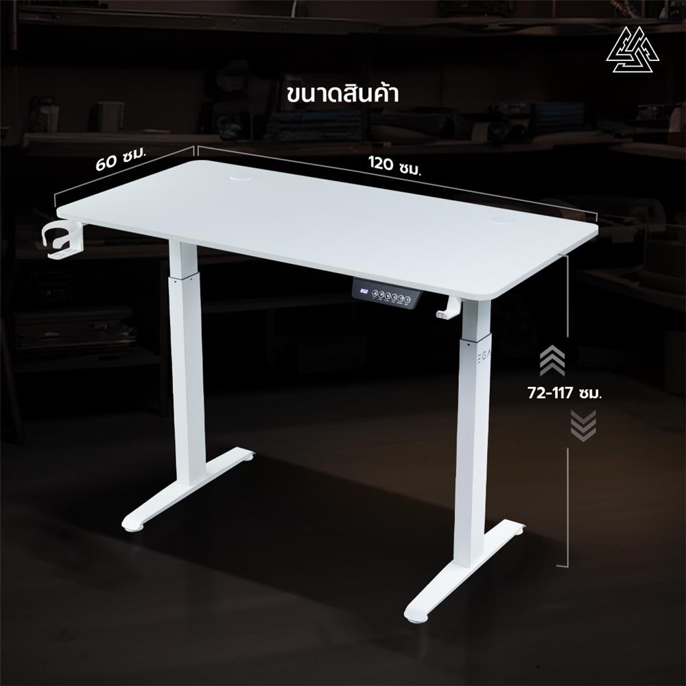 โต๊ะปรับระดับไฟฟ้า EGA GD10 120 ซม. ลายไม้