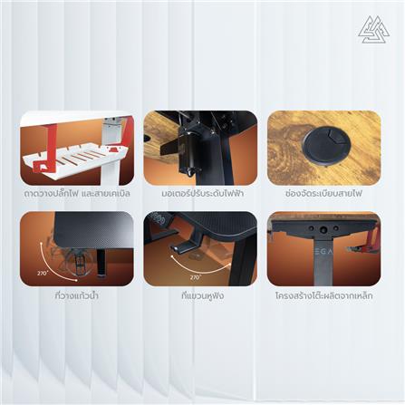 โต๊ะปรับระดับไฟฟ้า EGA GD10 120 ซม. ลายไม้_7