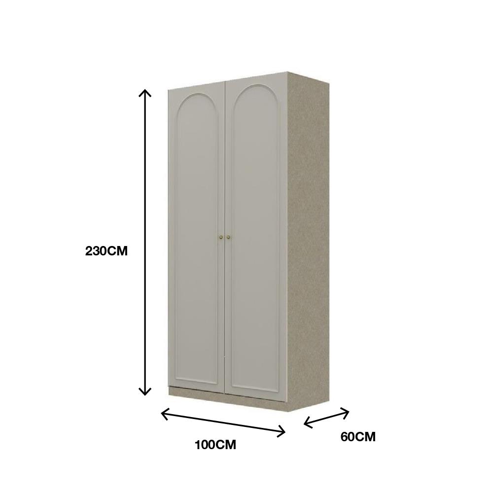 ตู้เสื้อผ้า 2 บานเปิด SB BUILT IN WARDROBE PLUS 59062812 100 ซม. สีครีม