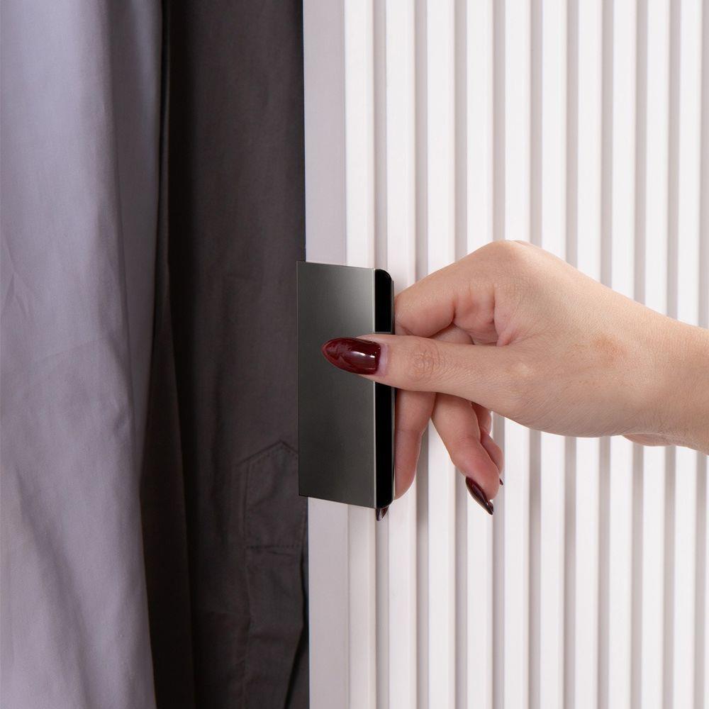 ตู้เสื้อผ้า 2 บานเปิด SB BUILT IN PLUS 59063231 100 ซม. สีเทา