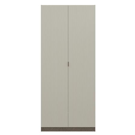 ตู้เสื้อผ้า 2 บานเปิด SB BUILT IN PLUS 59063231 100 ซม. สีเทา_0