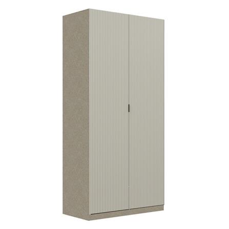 ตู้เสื้อผ้า 2 บานเปิด SB BUILT IN PLUS 59063231 100 ซม. สีเทา_1