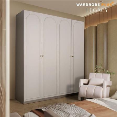ตู้เสื้อผ้า 4 บานเปิด SB BUILT IN WARDROBE PLUS 59062814 200 ซม. สีครีม_4