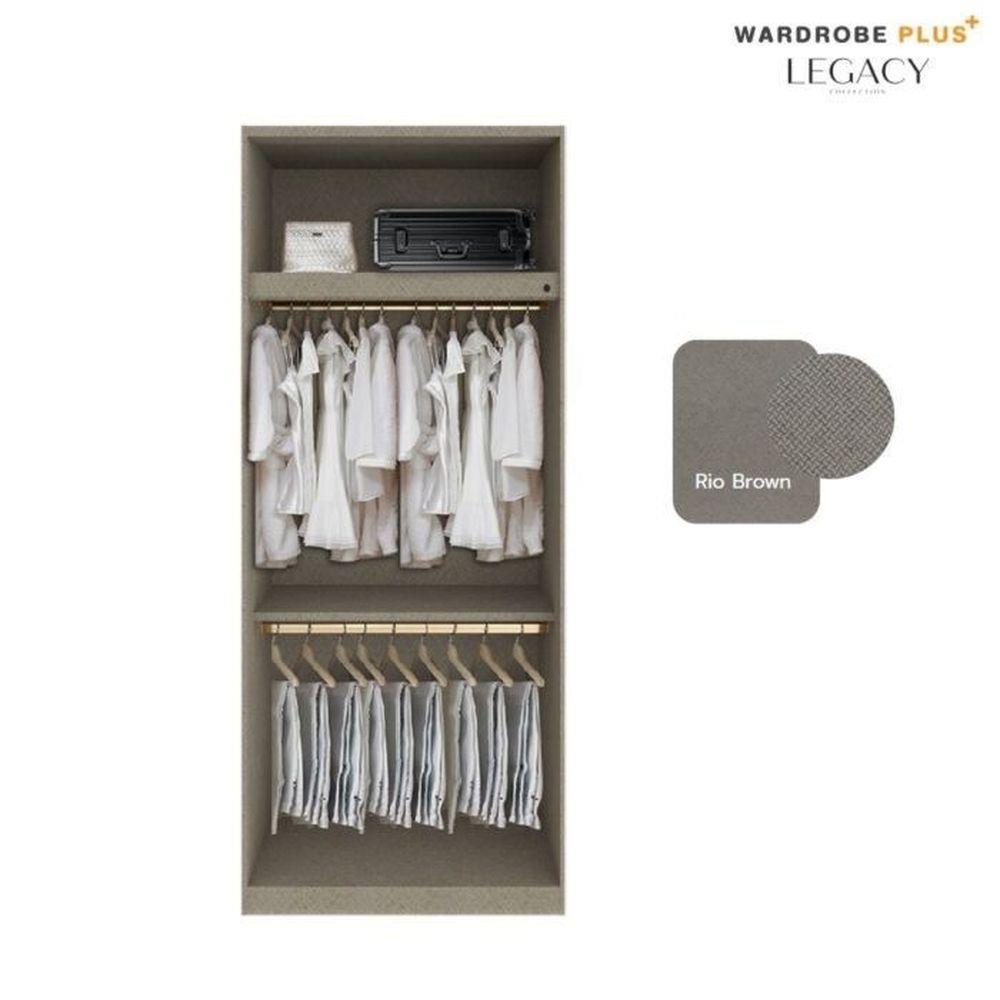 ตู้เสื้อผ้า 2 บานเปิด SB BUILT IN WARDROBE PLUS 59062865 100 ซม. สีเทา