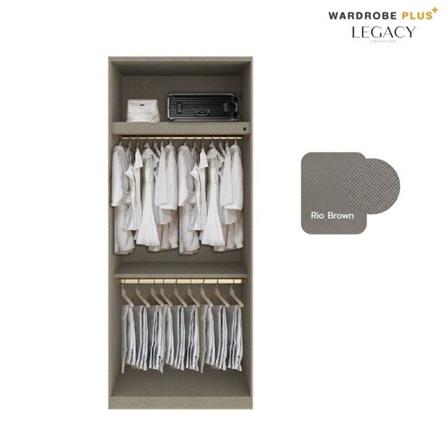 ตู้เสื้อผ้า 2 บานเปิด SB BUILT IN WARDROBE PLUS 59062865 100 ซม. สีเทา_1