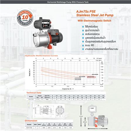 ปั๊มอัตโนมัติ LEO AJm75s PS 750 วัตต์_7