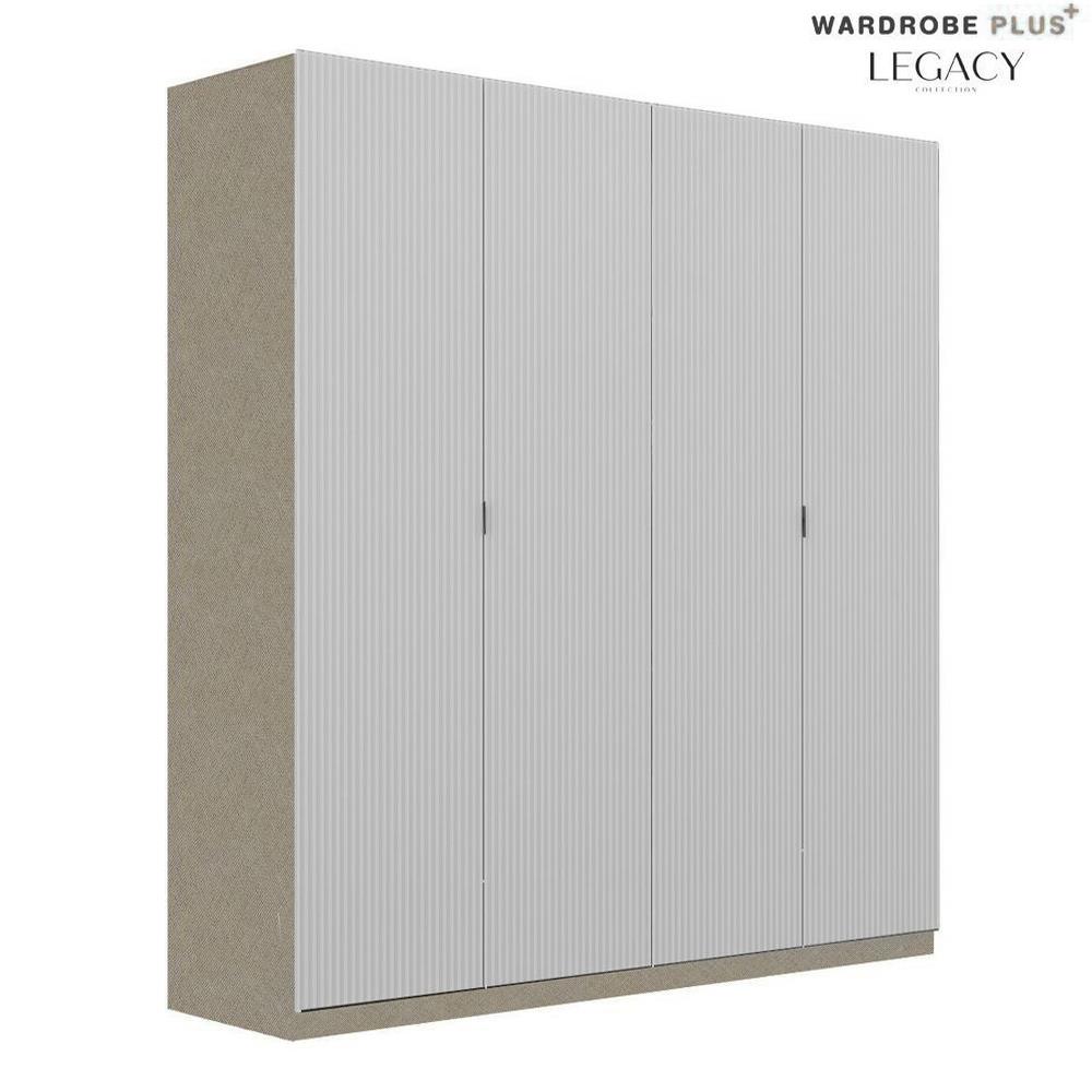 ตู้เสื้อผ้า 4 บานเปิด SB BUILT IN WARDROBE PLUS 59063234 200 ซม. สีเทา