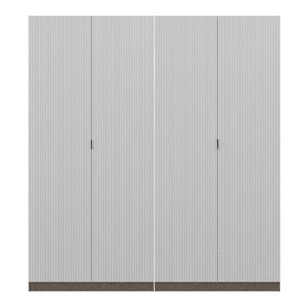 ตู้เสื้อผ้า 4 บานเปิด SB BUILT IN WARDROBE PLUS 59063234 200 ซม. สีเทา_0