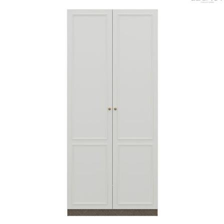 ตู้เสื้อผ้า 2 บานเปิด SB BUILT IN WARDROBE PLUS 59062853 100 ซม. สีขาว_0