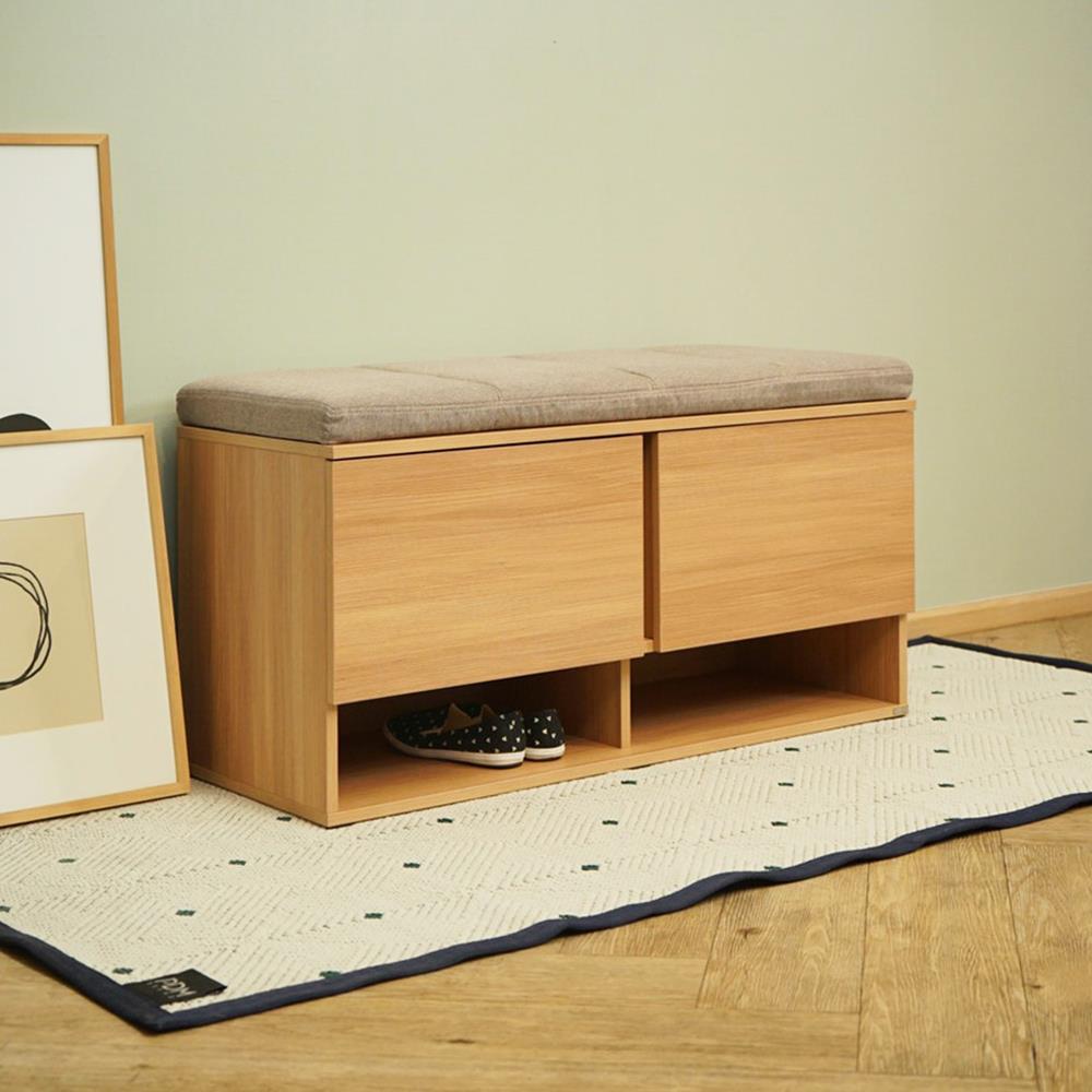 ตู้วางรองเท้า HARV GRID 100 ซม. สีไม้เข้ม