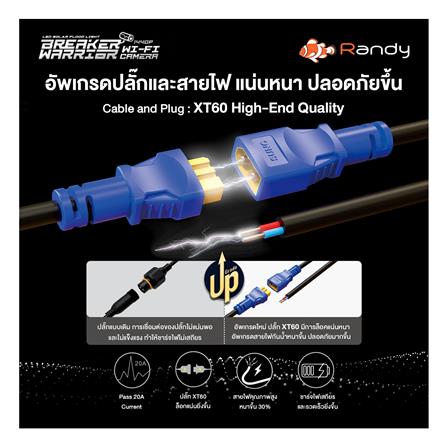 สปอตไลท์ SOLAR RANDY DW-BWC 100 วัตต์ COOL WHITE สีเทา พร้อมกล้อง CCTV_14