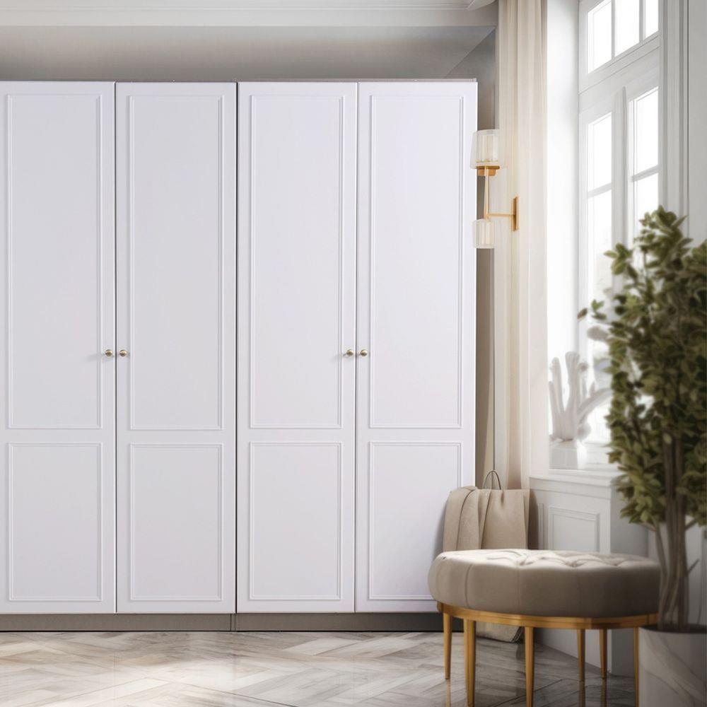 ตู้เสื้อผ้า 4 บานเปิด SB BUILT IN WARDROBE PLUS 59062855 200 ซม. สีขาว