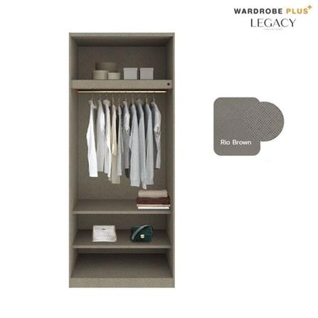 ตู้เสื้อผ้า 2 บานเปิด SB BUILT IN WARDROBE PLUS 59062864 100 ซม. สีเทา_1