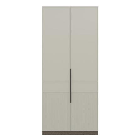 ตู้เสื้อผ้า 2 บานเปิด SB BUILT IN WARDROBE PLUS 59062861 100 ซม. สีเทา_0